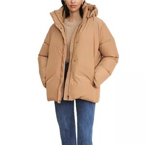 Jenni Kayne down puffer‎ coat jacket dark khaki xxsmall xxs